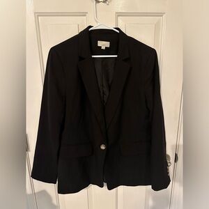 LOFT - Size 14 - Black Linen Blazer